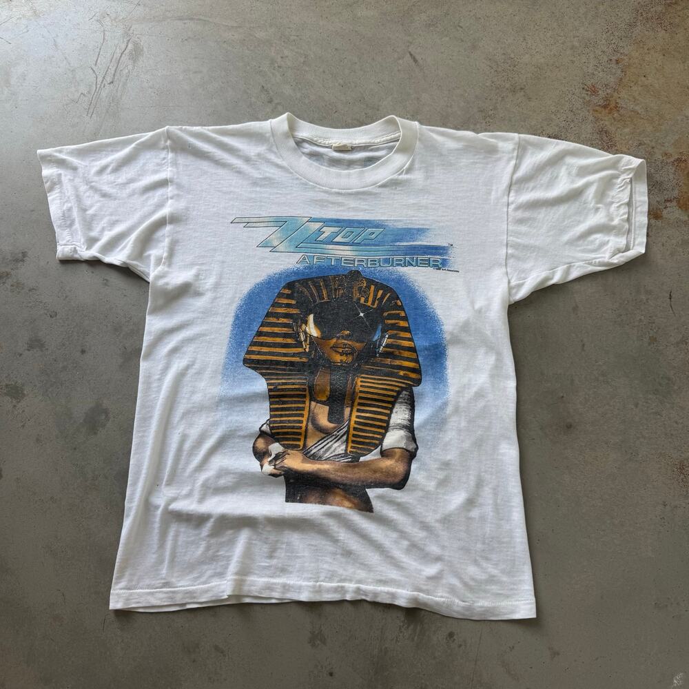 Vintage 80’s ZZ Top Afterburner Tour Classic Rock Band Tee T-shirt Size Medium